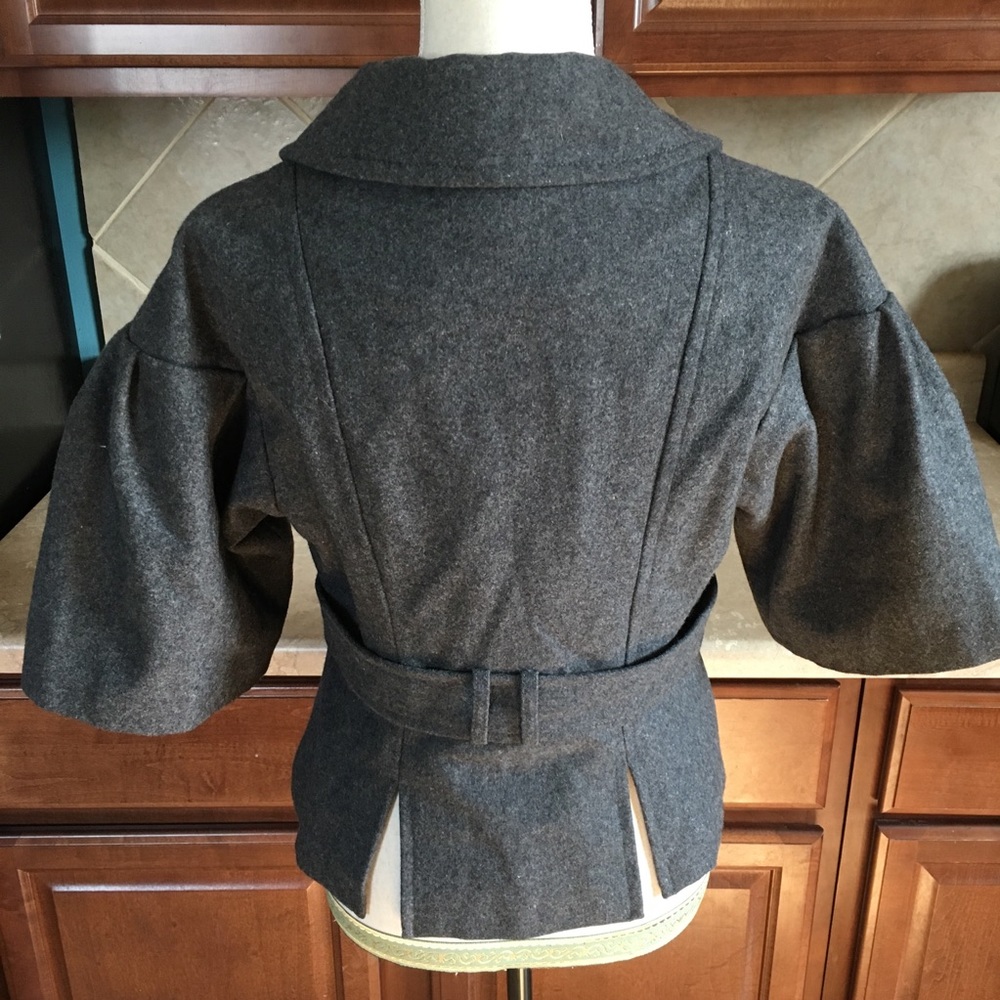 Guess Jacket with belt short bell sleeves Gray - Picture 4 of 6